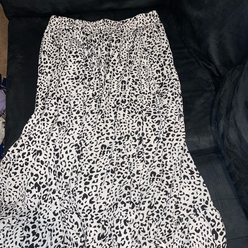 Leopard Print Maxi Skirt